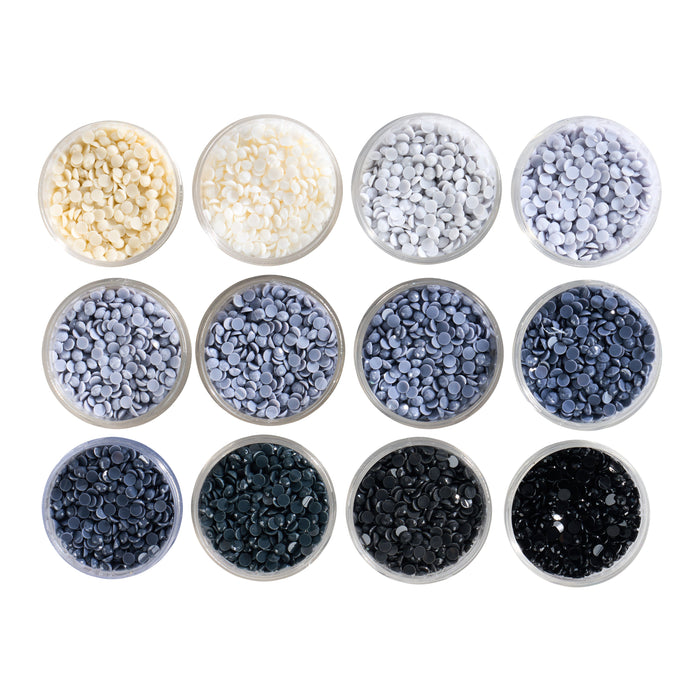 Diamond Painting Bling Diamonds – Cool Gray Tones Round