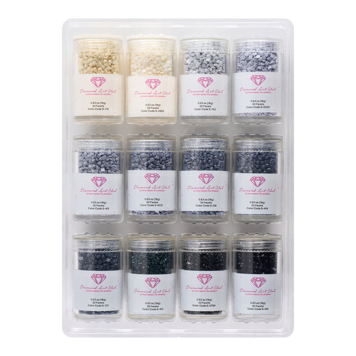 Diamond Painting Bling Diamonds – Cool Gray Tones Square