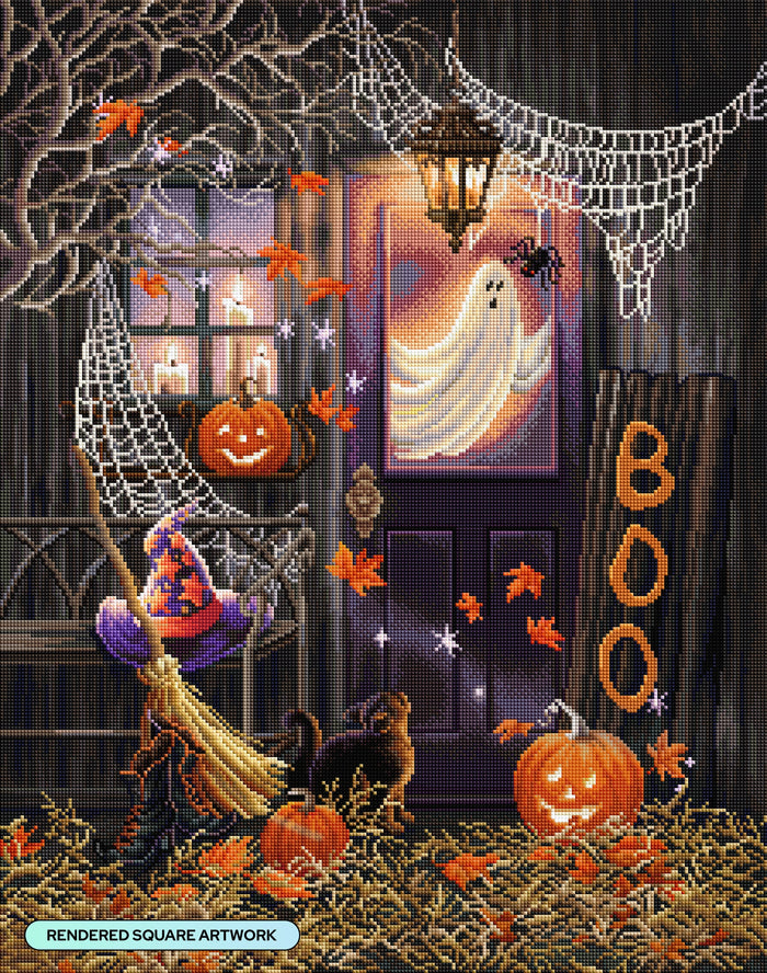 Diamond Painting BOO 22" x 28" (55.8cm x 70.7cm) / Square with 63 Colors including 3 ABs and 3 Fairy Dust Diamonds / 63,616