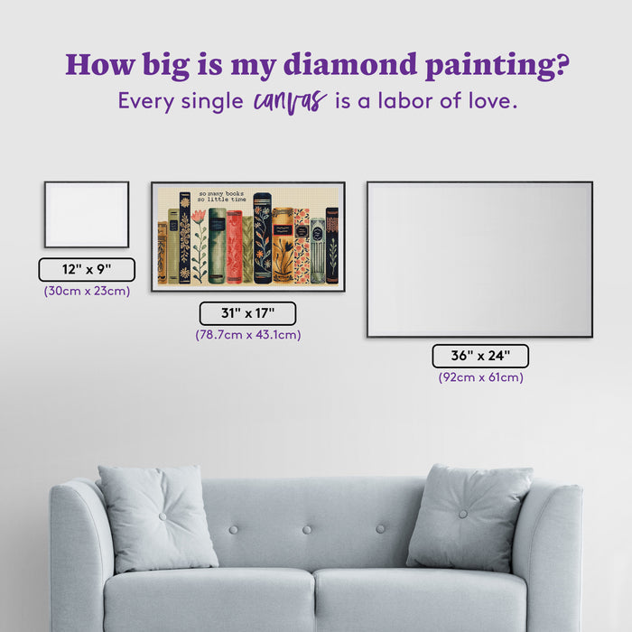 Diamond Painting Book Sentiment 31" x 17" (78.7cm x 43.1cm) / Square with 46 Colors including 2 ABs and 3 Fairy Dust Diamonds / 54,668