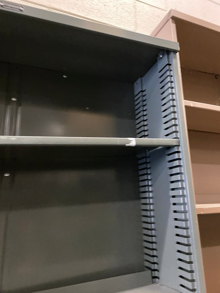 Borroughs Blue Gray Metal Shelves