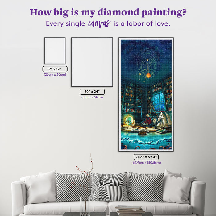 Diamond Painting Boundless 27.6" x 59.4" (69.9cm x 150.8cm) / Square with 59 Colors including 1 AB and 8 Fairy Dust Diamonds / 170,286