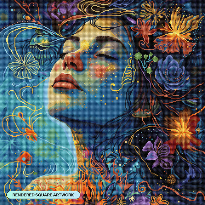 Diamond Painting Breath of the Wild 23.6" x 23.6" (60cm x 60cm) / Square with 58 Colors including 2 ABs and 5 Fairy Dust Diamonds / 58,081