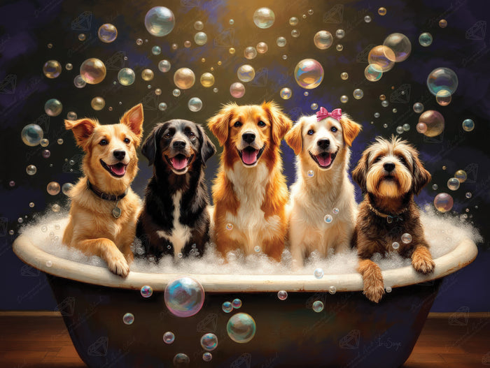 Diamond Painting Bubbletime 36.6" x 27.6" (92.8cm x 69.9cm) / Square with 80 Colors including 2 ABs and 4 Fairy Dust Diamonds / 104,813