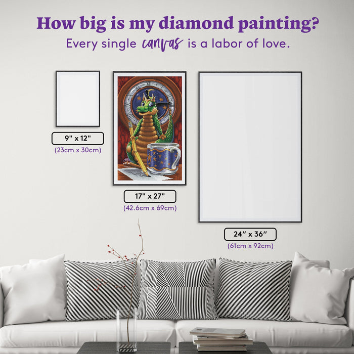 Diamond Painting Caffeine Overload 17" x 27" (42.6cm x 69cm) / Round with 49 Colors including 3 ABs / 37,392