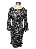 Calvin Klein Black and White Abstract Dress Size 6
