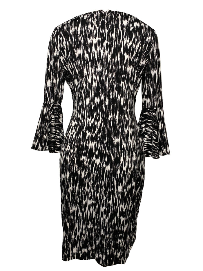 Calvin Klein Black and White Abstract Dress Size 6