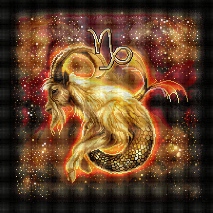 Diamond Painting Capricorn 22" x 22" (55.8cm x 55.8cm) / Square with 48 Colors including 3 ABs / 50,176