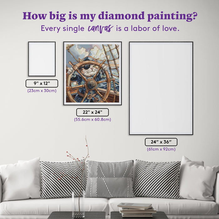 Diamond Painting Captain Clawhauser 22" x 24" (55.6cm x 60.8cm) / Round with 56 Colors including 2 ABs and 4 Fairy Dust Diamonds / 44,642
