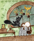 Diamond Painting Cat-tastrophe in Bloom 22" x 26" (55.6cm x 66cm) / Round With 42 Colors Including 3 ABs and 3 Fairy Dust Diamonds / 48,480