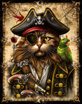 Diamond Painting Catbeard 22" x 28" (55.8cm x 70.7cm) / Square with 52 Colors including 2 ABs and 3 Fairy Dust Diamonds / 63,616