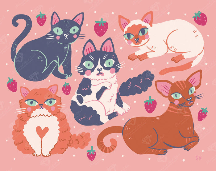 Diamond Painting CatNap 25" x 20" (64cm x 51cm) / Round With 9 Colors Including 1 AB / 41,268