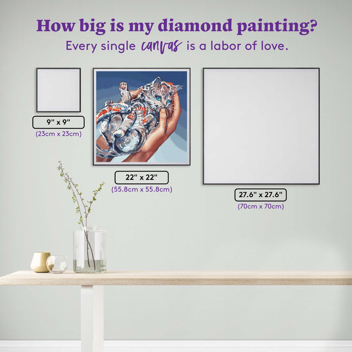 Diamond Painting Cats are Liquids 22" x 22" (55.8cm x 55.8cm) / Square with 48 Colors including 2 ABs and 1 Iridescent Diamond and 2 Fairy Dust Diamonds / 50,176