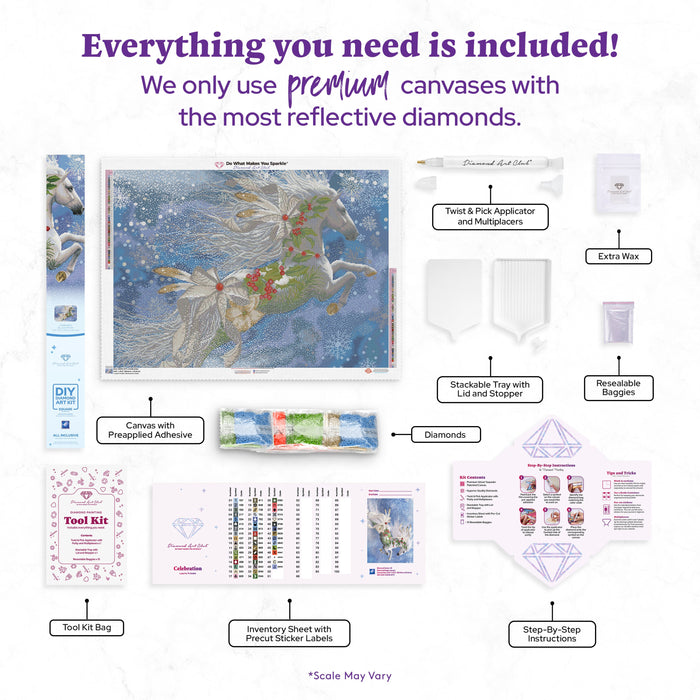 Diamond Painting Celebration 35.8" x 25.6" (90.8cm x 65cm) / Square with 49 Colors including 3 ABs and 2 Fairy Dust Diamonds / 95,265