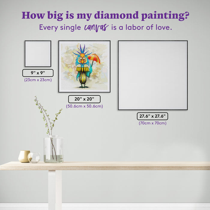 Diamond Painting Charlie 20" x 20" (50.6cm x 50.6cm) / Round with 71 Colors including 1 AB and 3 Fairy Dust Diamonds / 33,856