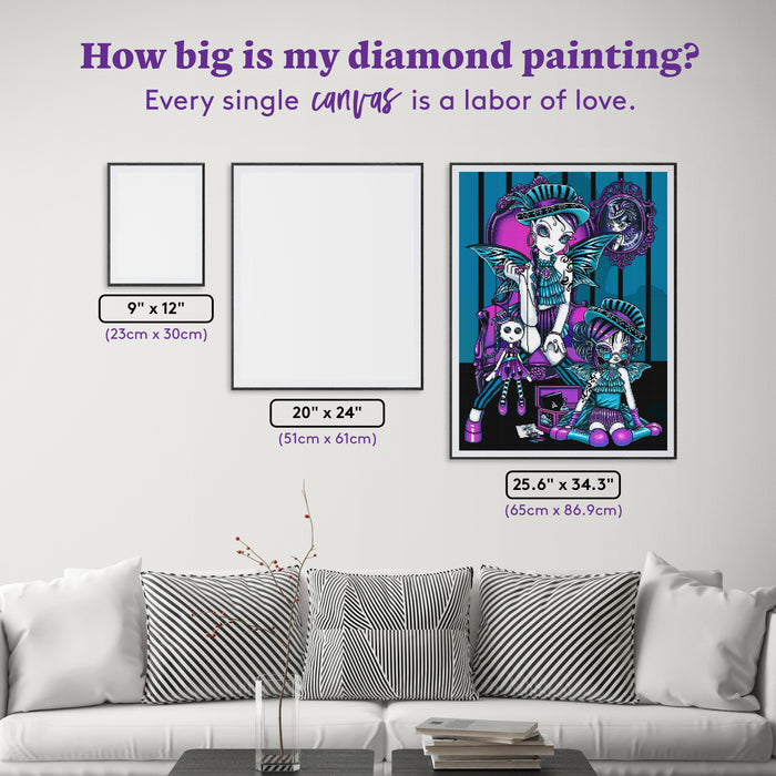 Diamond Painting Charmed 25.6" x 34.3" (65cm x 86.9cm) / Square with 42 Colors including 2 ABs and 1 Iridescent Diamond and 2 Fairy Dust Diamonds / 91,089