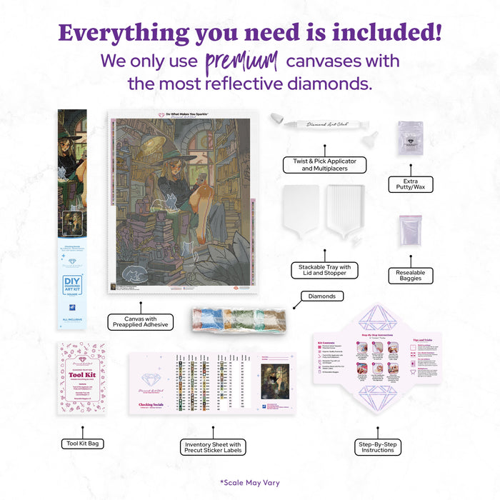 Diamond Painting Checking Socials 25.6" x 31.9" (65cm x 80.9cm) / Square With 64 Colors Including 2 ABs and 2 Fairy Dust Diamonds / 84,825
