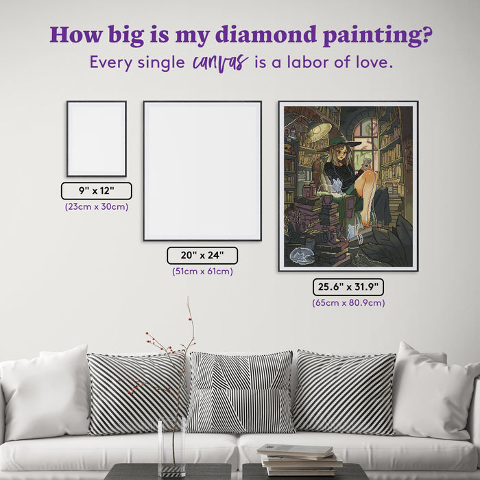 Diamond Painting Checking Socials 25.6" x 31.9" (65cm x 80.9cm) / Square With 64 Colors Including 2 ABs and 2 Fairy Dust Diamonds / 84,825