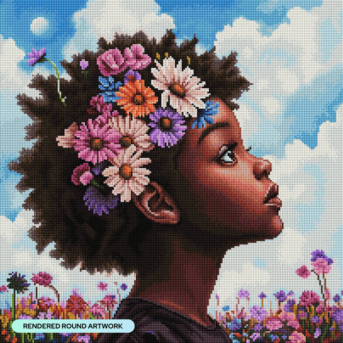 Diamond Painting Child of God 22" x 22" (55.6cm x 55.6cm) / Round with 53 Colors including 2 ABs and 3 Fairy Dust Diamonds / 40,804