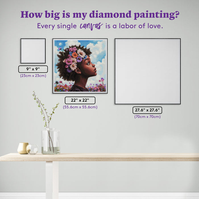 Diamond Painting Child of God 22" x 22" (55.6cm x 55.6cm) / Round with 53 Colors including 2 ABs and 3 Fairy Dust Diamonds / 40,804