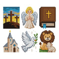 Diamond Painting Christian - Mini Dazzles™ 4" x 6" (10.2cm x 15.2cm) / Square With 27 Colors Including 1 Iridescent Diamond and 26 Fairy Dust Diamonds / 5,336