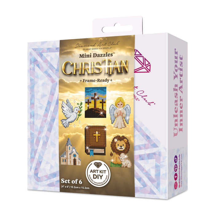 Diamond Painting Christian - Mini Dazzles™ 4" x 6" (10.2cm x 15.2cm) / Square With 27 Colors Including 1 Iridescent Diamond and 26 Fairy Dust Diamonds / 5,336