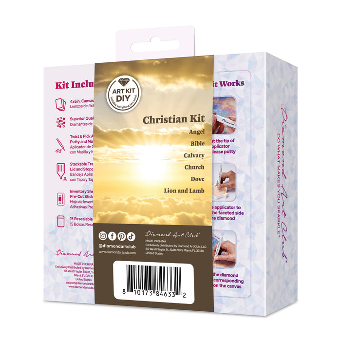 Diamond Painting Christian - Mini Dazzles™ 4" x 6" (10.2cm x 15.2cm) / Square With 27 Colors Including 1 Iridescent Diamond and 26 Fairy Dust Diamonds / 5,336
