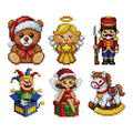 Diamond Painting Christmas Characters - Mini Dazzles™ 4" x 6" (10.2cm x 15.2cm) / Square With 30 Colors Including 2 ABs and 28 Fairy Dust Diamonds / 4,452