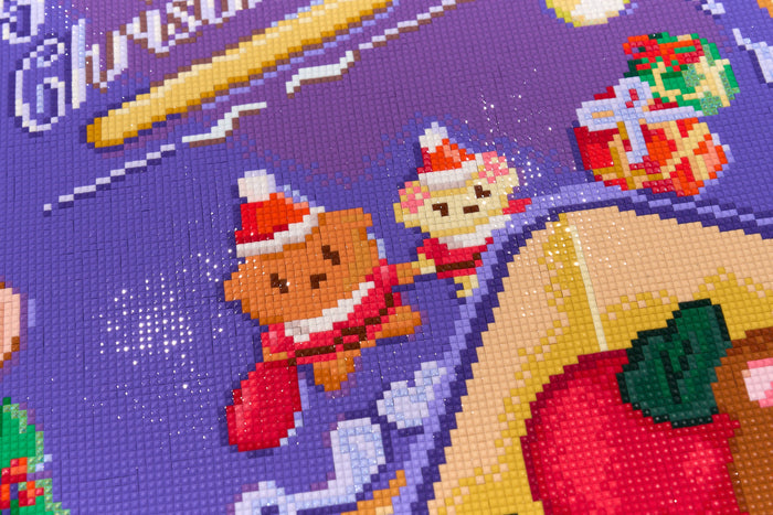 Diamond Painting Christmas Cookie Tin 25.6" x 31.9" (65cm x 80.9cm) / Square with 81 Colors including 2 ABs and 4 Fairy Dust Diamonds / 84,825