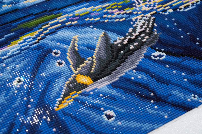 Diamond Painting Christmas Eve at the Workshop 34.7" x 27.6" (88cm x 70cm) / Square With 67 Colors Including 5 ABs and 2 Fairy Dust Diamonds and 1 Iridescent Diamonds and 1 Special Diamonds / 99,089