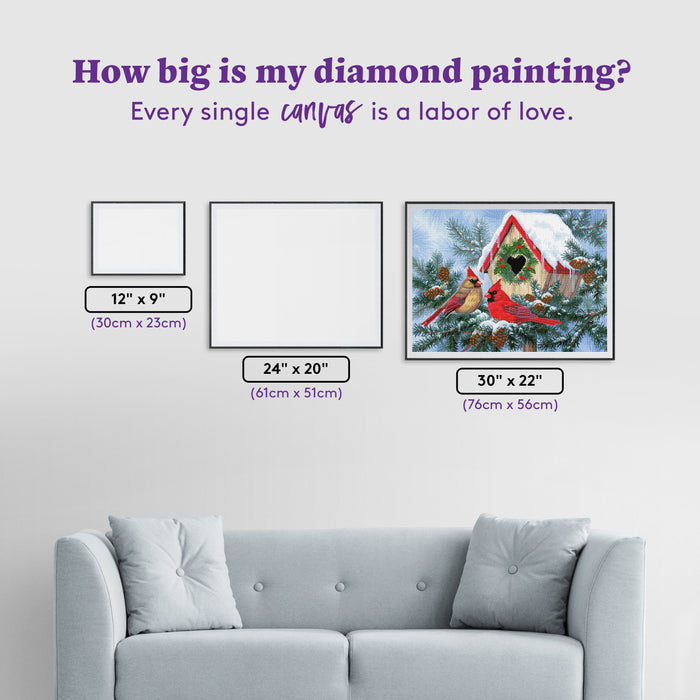Diamond Painting Christmas Home 30" x 22″ (76cm x 56cm) / Square with 39 Colors including 3 ABs / 66,742