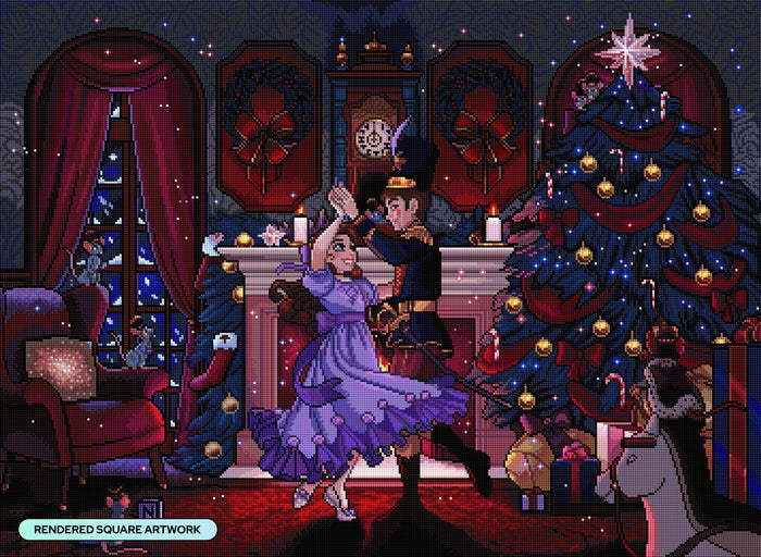 Diamond Painting Clara and the Nutcracker 35" x 25.6" (88.9cm x 65cm) / Square with 66 Colors including 2 ABs and 5 Fairy Dust Diamonds / 93,177