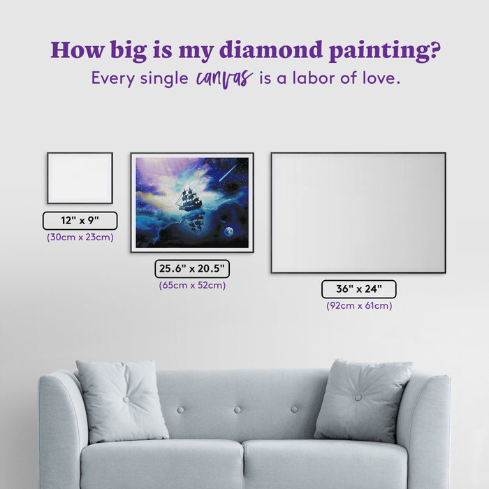 Diamond Painting Cloud Runner 25.6″ x 20.5″ (65cm x 52cm) / Round With 35 Colors including 1 AB / 42,320