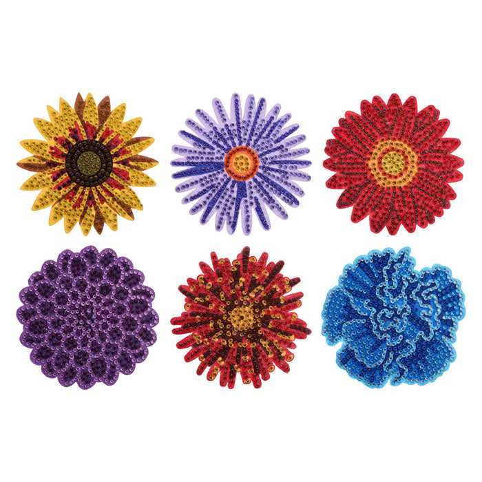 Diamond Painting Coasters - Blooms 4" x 4" (10cm x 10cm) / Round with 0 Colors / 0