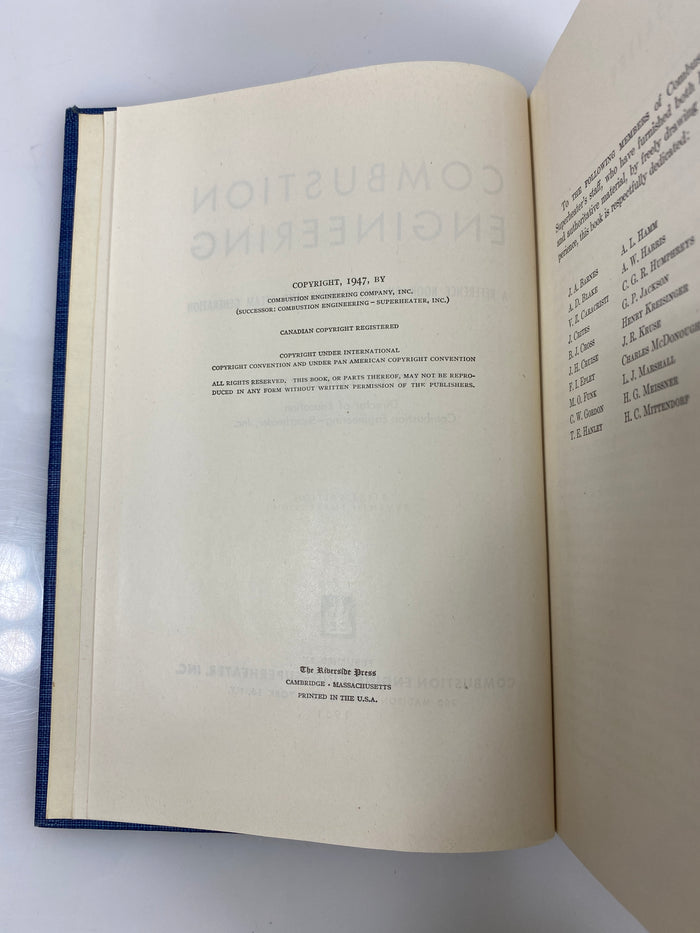 Combusting Engineering by Lorenzi 1951 HC