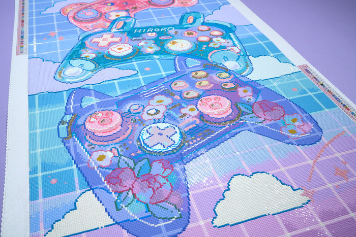 Diamond Painting Controllers 22" x 39" (55.8cm x 98.8cm) / Square with 58 Colors including 4 ABs and 2 Iridescent Diamonds and 3 Fairy Dust Diamonds / 88,928