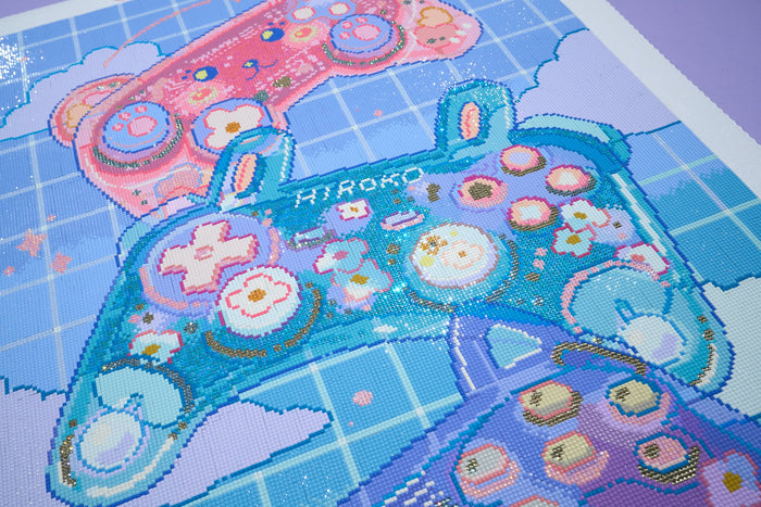 Diamond Painting Controllers 22" x 39" (55.8cm x 98.8cm) / Square with 58 Colors including 4 ABs and 2 Iridescent Diamonds and 3 Fairy Dust Diamonds / 88,928