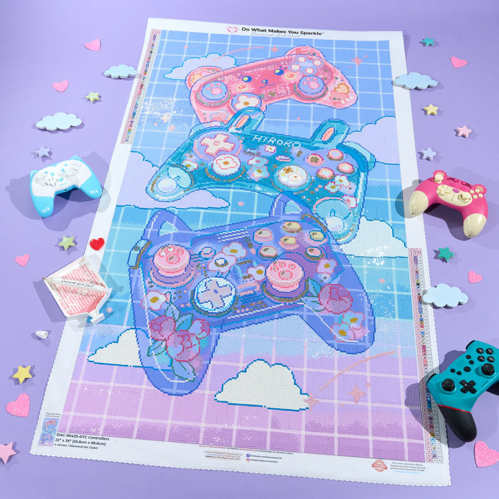 Diamond Painting Controllers 22" x 39" (55.8cm x 98.8cm) / Square with 58 Colors including 4 ABs and 2 Iridescent Diamonds and 3 Fairy Dust Diamonds / 88,928