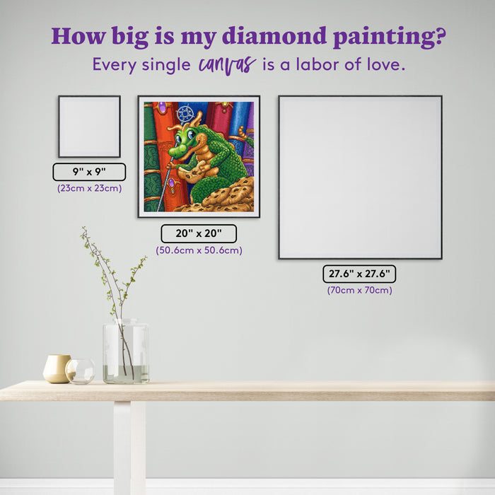 Diamond Painting Cookie Quest 20" x 20" (50.6cm x 50.6cm) / Round with 48 Colors including 3 ABs and 1 Electro Diamond and 6 Fairy Dust Diamonds / 33,856