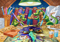 Diamond Painting Cookies, Books, Diamonds & Birds 33.9" x 23.6" (85.9cm x 60cm) / Square with 92 Colors including 5 ABs and 1 Iridescent Diamond and 4 Fairy Dust Diamonds / 83,145