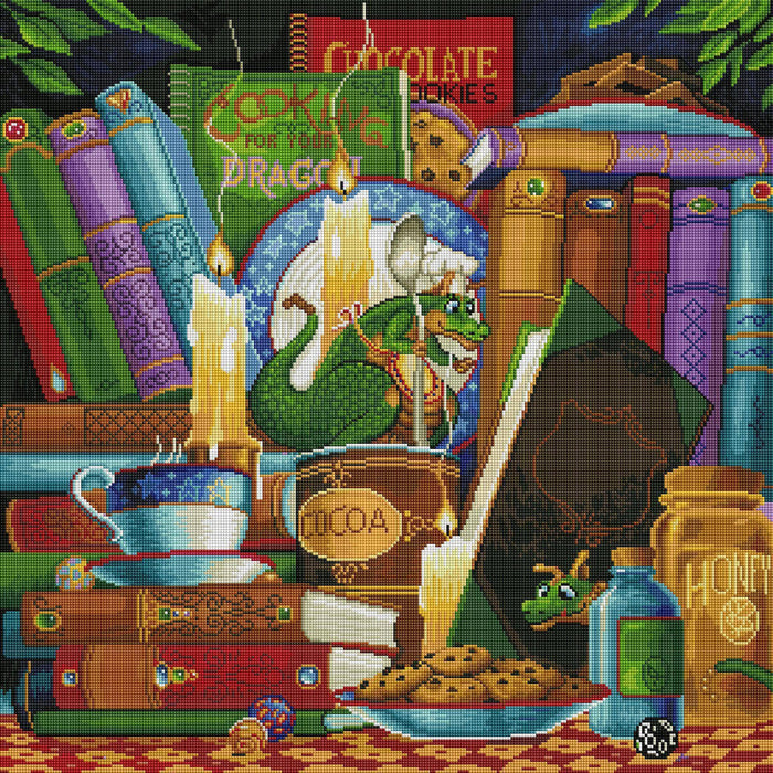 Diamond Painting Cooking by Candlelight 27.6" x 27.6″ (70cm x 70cm) / Square with 53 Colors including 2 ABs / 76,729