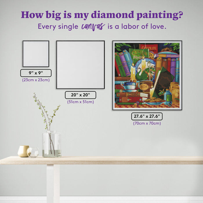Diamond Painting Cooking by Candlelight 27.6" x 27.6″ (70cm x 70cm) / Square with 53 Colors including 2 ABs / 76,729