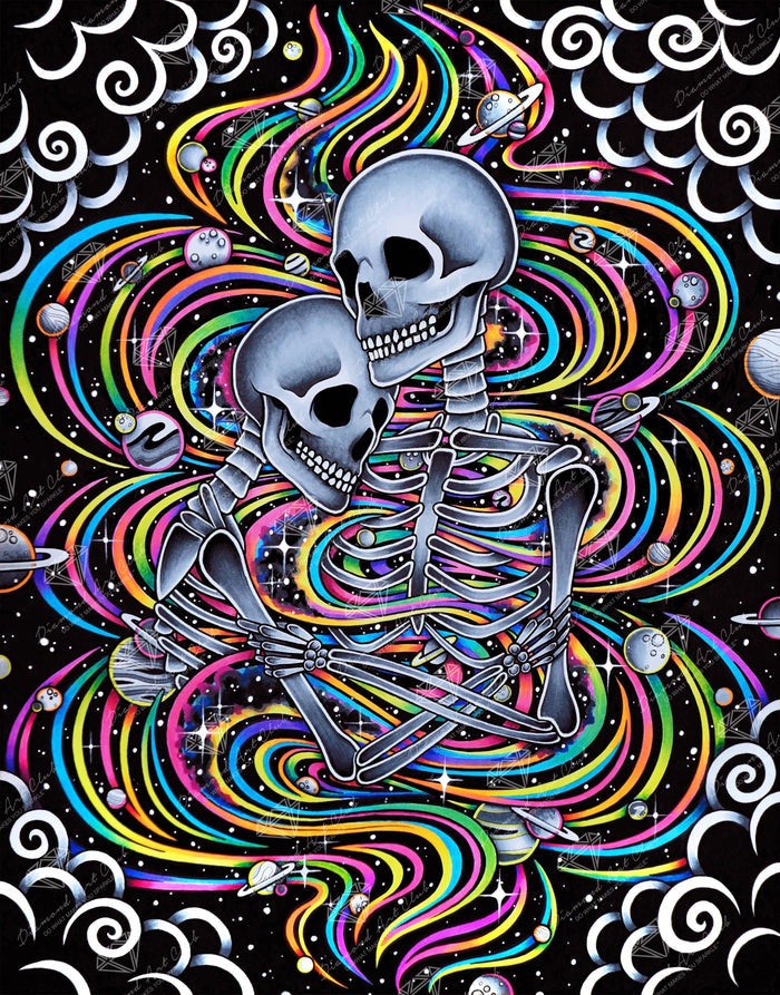 Diamond Painting Cosmic Lovers 25.6" x 32.7" (65cm x 83cm) / Square with 50 Colors including 3 ABs, 1 Fairy Dust Diamond and 1 Iridescent Diamond / 86,913