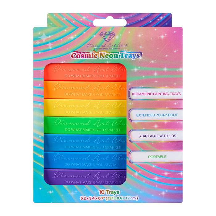 Diamond Painting Cosmic Neon Trays (Set of 10)