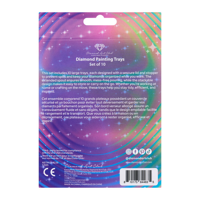 Diamond Painting Cosmic Neon Trays (Set of 10)