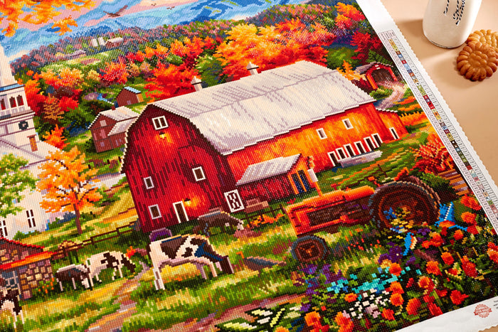 Diamond Painting Country Blessings 36.6" x 27.6" (93cm x 70cm) / Square With 66 Colors Including 3 ABs / 104,813