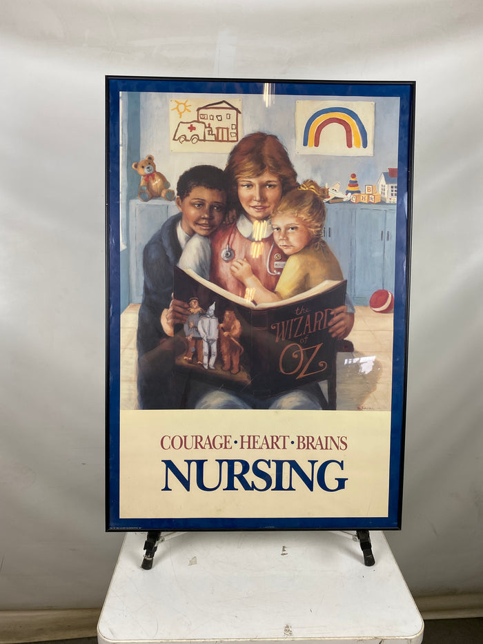 'Courage, Heart, Brains, Nursing' Framed Print