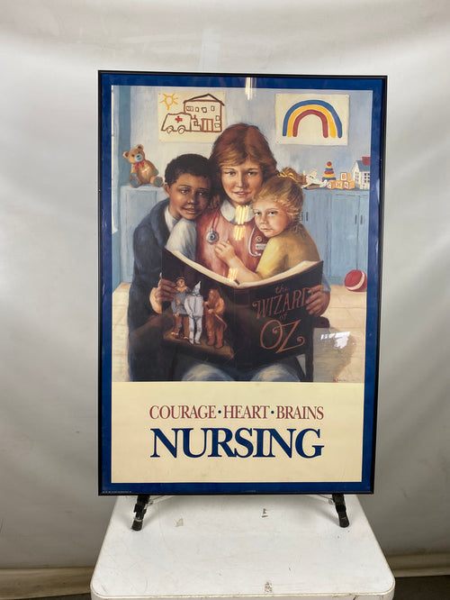'Courage, Heart, Brains, Nursing' Framed Print