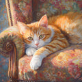 Diamond Painting Cozy Cat 22" x 22" (55.8cm x 55.8cm) / Square with 72 Colors including 2 ABs and 2 Fairy Dust Diamonds / 50,176