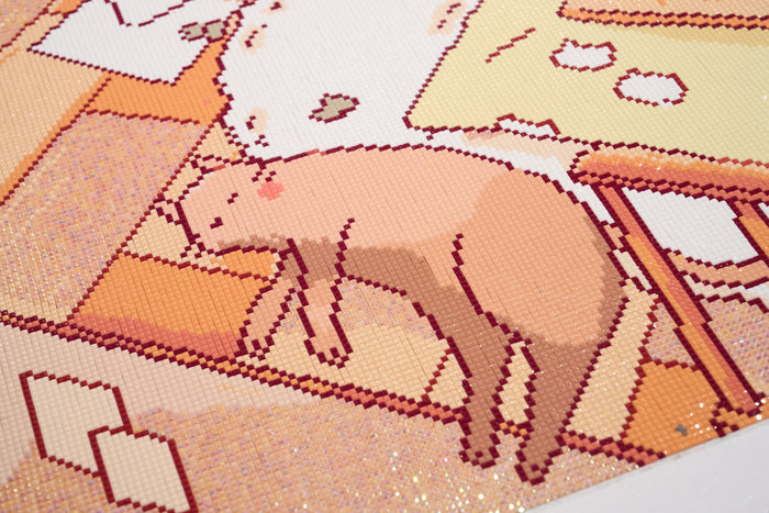 Diamond Painting Cozy Kotatsu 25.6" x 32.7" (65cm x 82.9cm) / Square With 50 Colors Including 2 ABs and 2 Fairy Dust Diamonds / 86,913